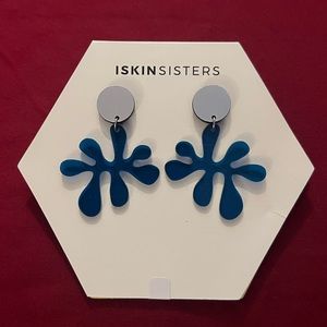 ISKIN SISTERS BLUE AUDREY MATISSE EARRINGS-STYLE “A”